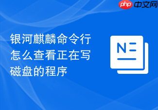 银河麒麟命令行怎么查看正在写磁盘的程序