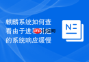 麒麟系统如何查看由于进程引起的系统响应缓慢