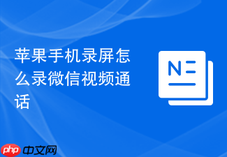苹果手机录屏怎么录微信视频通话