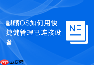 麒麟os如何用快捷键管理已连接设备