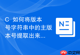 c++如何将版本号字符串中的主版本号提取出来