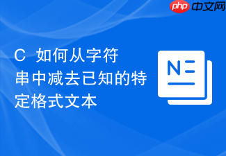 c++如何从字符串中减去已知的特定格式文本