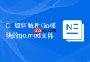 C++如何解析Go模块的go.mod文件