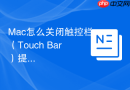 Mac怎么关闭触控栏（Touch Bar）提示