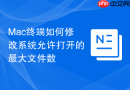 mac终端如何修改系统允许打开的最大文件数