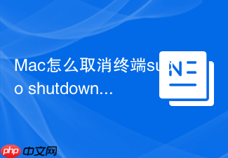 mac怎么取消终端sudo shutdown -h now命令