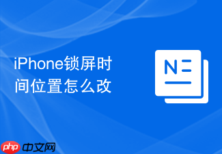 iphone锁屏时间位置怎么改