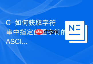 c++如何获取字符串中指定位置字符的ascii码