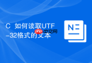 C++如何读取UTF-32格式的文本