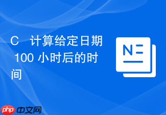 c++ 计算给定日期 100 小时后的时间