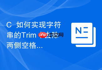 c++如何实现字符串的trim(去除两侧空格)