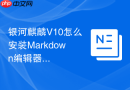 银河麒麟V10怎么安装Markdown编辑器