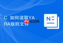C++如何读取YARA规则文件