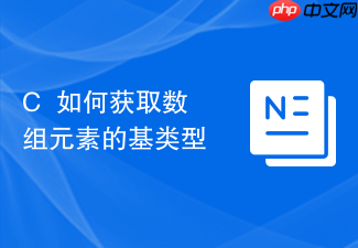 c++如何获取数组元素的基类型