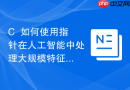 C++如何使用指针在人工智能中处理大规模特征向量
