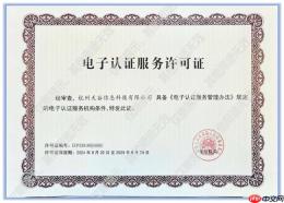 电子单证新规正式施行:企业选型,为什么要先看CA牌照? - php中文网