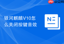 银河麒麟v10怎么关闭按键音效