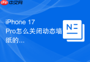 iPhone 17 Pro怎么关闭动态墙纸的景深效果