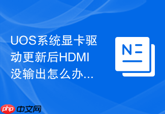 uos系统显卡驱动更新后hdmi没输出怎么办
