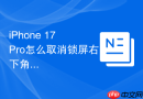 iPhone 17 Pro怎么取消锁屏右下角的手电筒图标