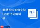 麒麟系统如何安装code代码编辑器