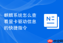 麒麟系统怎么查看显卡驱动信息的快捷指令