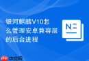 银河麒麟v10怎么管理安卓兼容层的后台进程