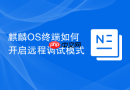 麒麟os终端如何开启远程调试模式