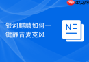 银河麒麟如何一键静音麦克风