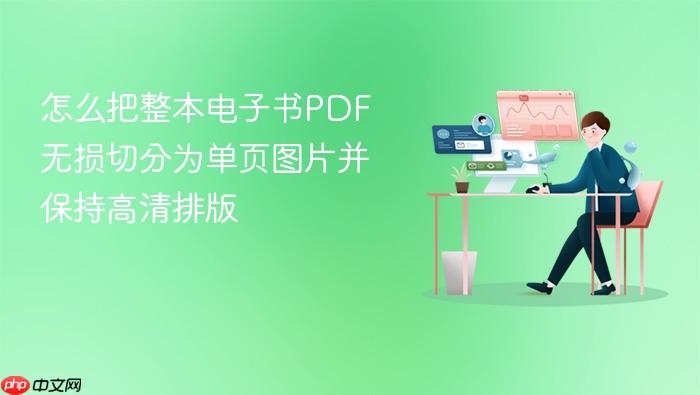 怎么把整本电子书pdf无损切分为单页图片并保持高清排版
