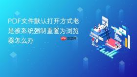 PDF文件默认打开方式老是被系统强制重置为浏览器怎么办