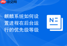 麒麟系统如何设置进程在后台运行的优先级等级