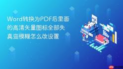 Word转换为PDF后里面的高清矢量图标全部失真变模糊怎么改设置