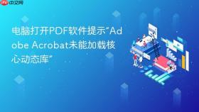 电脑打开PDF软件提示“Adobe Acrobat未能加载核心动态库”