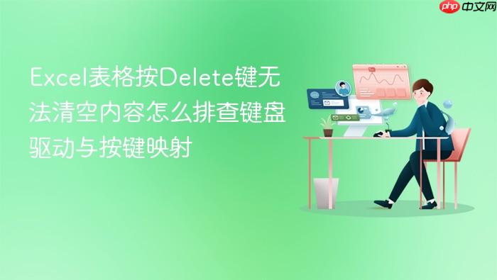excel表格按delete键无法清空内容怎么排查键盘驱动与按键映射