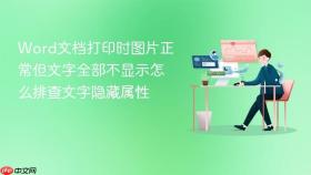 word文档打印时图片正常但文字全部不显示怎么排查文字隐藏属性