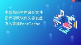 电脑系统字体缓存文件损坏导致软件文字发虚怎么重建fontcache