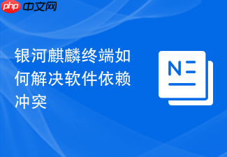 银河麒麟终端如何解决软件依赖冲突