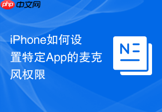 iphone如何设置特定app的麦克风权限