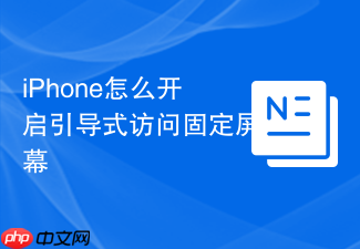 iphone怎么开启引导式访问固定屏幕