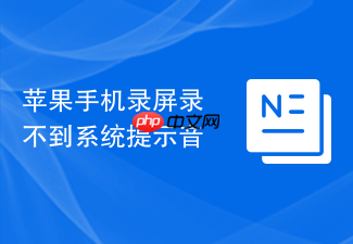 苹果手机录屏录不到系统提示音