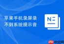 苹果手机录屏录不到系统提示音