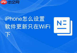 iphone怎么设置软件更新只在wifi下