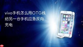 vivo手机怎么用otg线给另一台手机应急反向充电