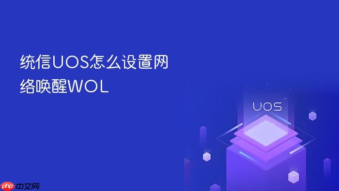 统信uos怎么设置网络唤醒wol
