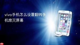vivo手机怎么设置翻转手机熄灭屏幕