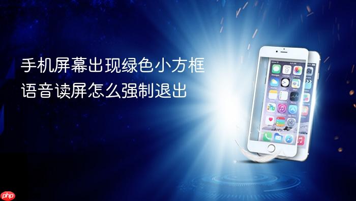 手机屏幕出现绿色小方框语音读屏怎么强制退出