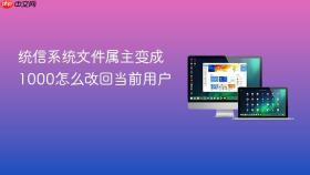 统信系统文件属主变成1000怎么改回当前用户