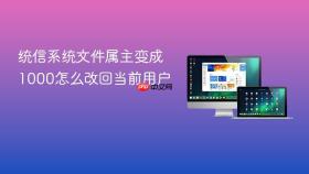 统信系统文件属主变成1000怎么改回当前用户