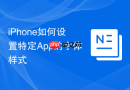 iphone如何设置特定app的字体样式